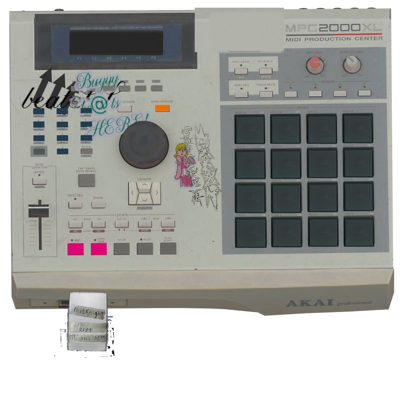 RMLUR MPC2000XL — click a pad or drive to navigate